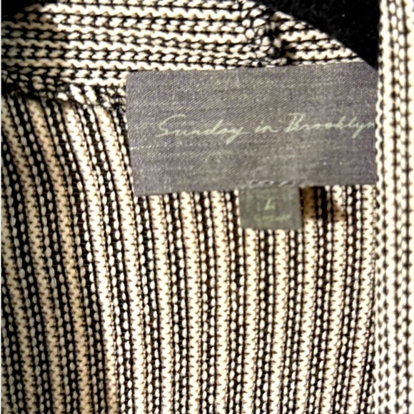 Sunday in Brooklyn Black and White Knit Cardigan - Picture 2 of 4